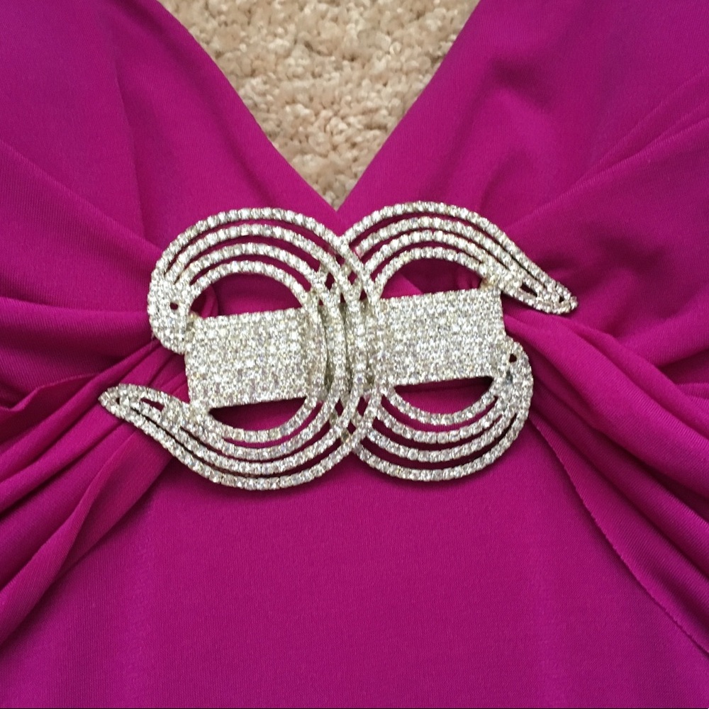 💕2xHP💕 NWT Mary L couture open back gown - Picture 3 of 8